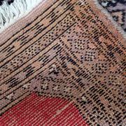 Vintage carpet Uzbek Bukhara handmade 63cm x 103cm 1970s