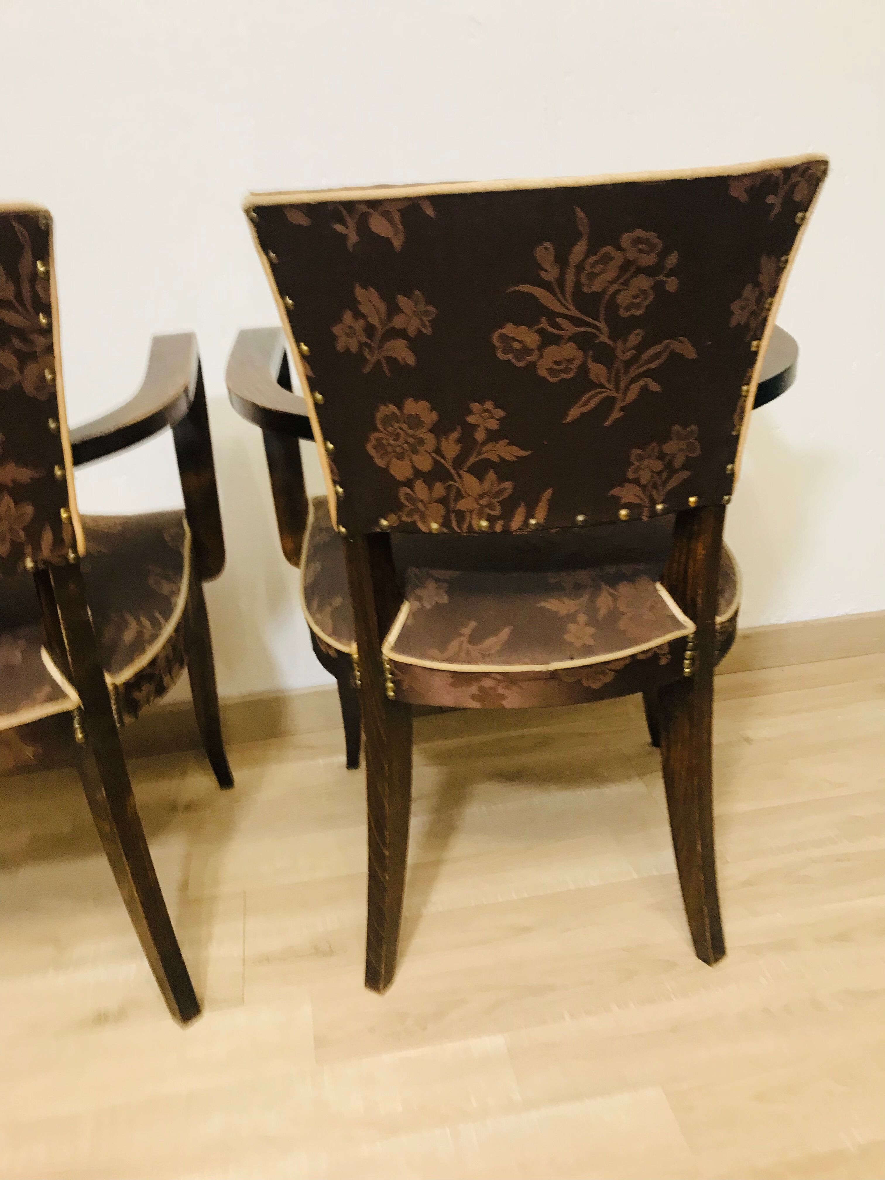 Pair of bridge armchairs