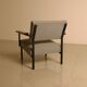 Grey fabric and wood lounge chair by Gijs van der Sluis from the 60s.