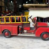 Retro metal fire truck