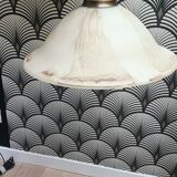 Art Deco style pendant light in marbled glass