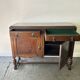 Antique English Jacobean Revival Oak Buffet Sideboard 1925–1935