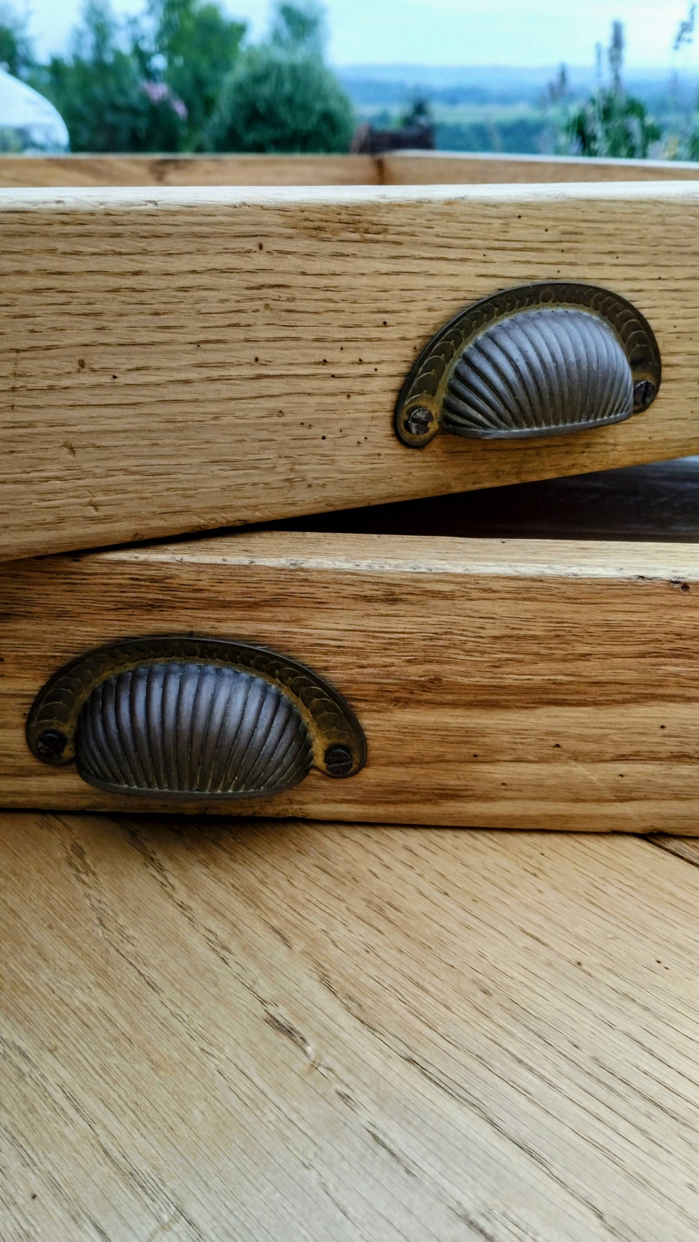 Elegant and refined 230 X 73 solid oak farmhouse table.