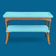 Vintage woven rattan and wicker console