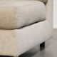 Vintage fabric armchair with great seating comfort and pleasant appearance