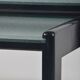 Set of nesting tables in black stained wood and glass top, 1960s