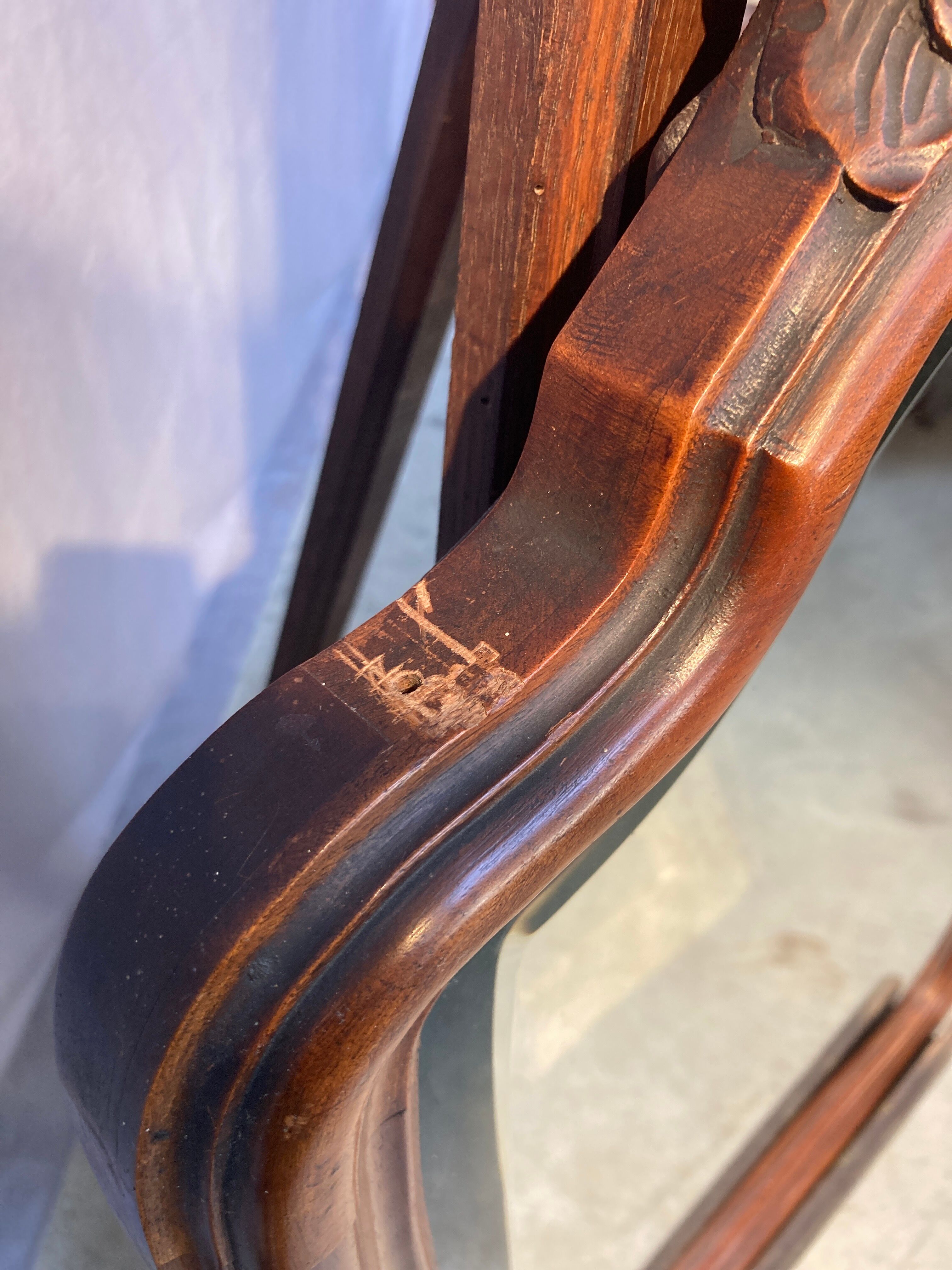 Carved wooden mirror 100x62cm