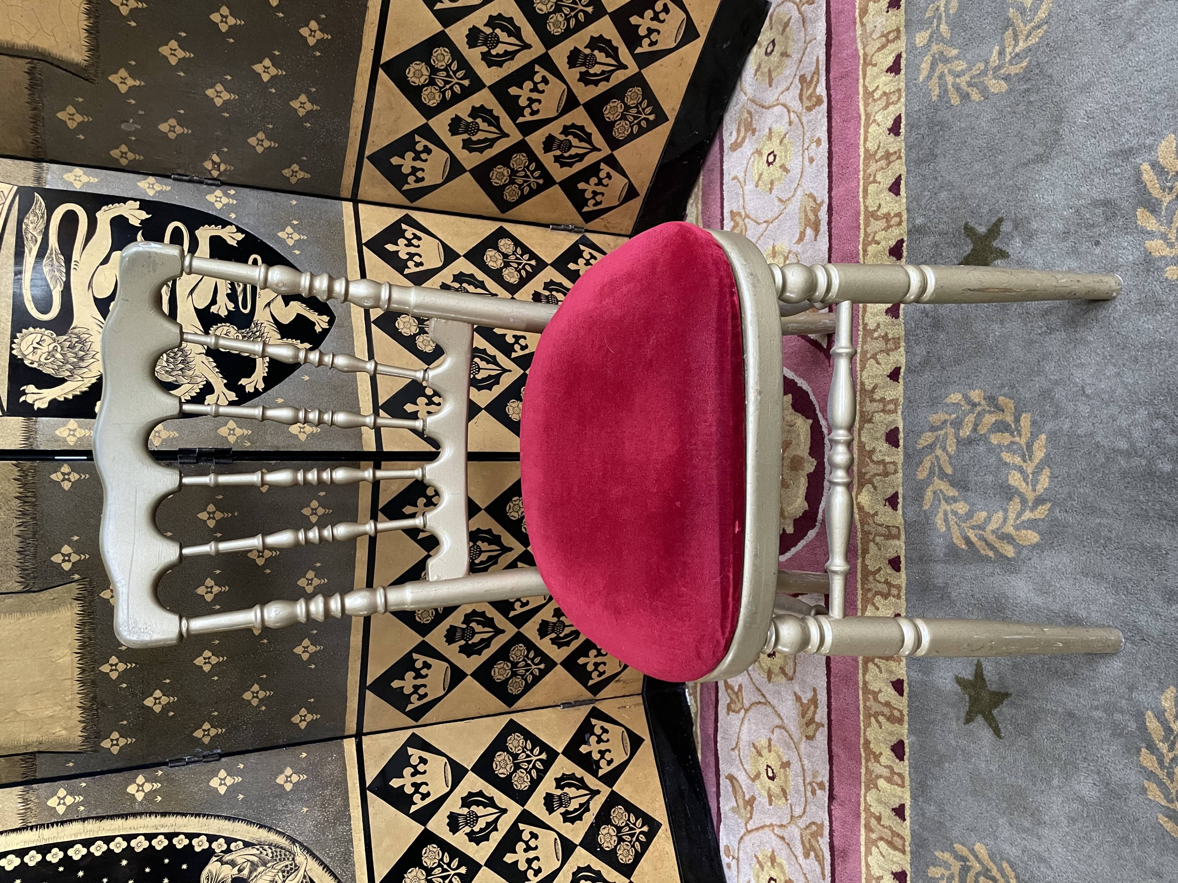Suite de 6 chaises à barrettes Napoléon III
