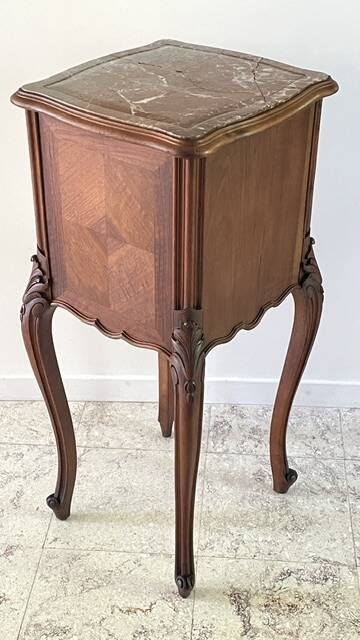 TABLE de Chevet Style Louis XV MARBRE