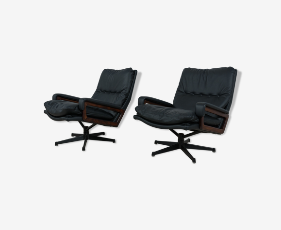 Fauteuils par André Vandenbeuck pour Strässle années 1970, Set de 2