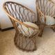 Paire de fauteuils vintage en rotin