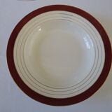 Deep plates, opaque porcelain, digoin sarreguemines, pasteur pattern