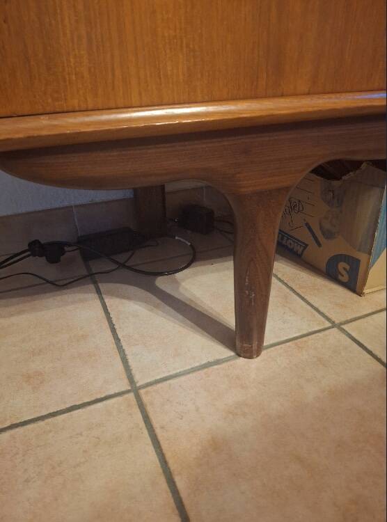 Vintage high teak sideboard