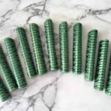 12 porte-couteaux en barbotine verte