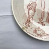 Sarreguemines speaking plates model "The Vocations"