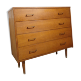 Chest of drawers vintage from the 60s in light wood