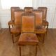 Set of 6 Art Deco carved walnut chairs, Circa 1920