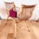 Vintage rattan canoe cradle
