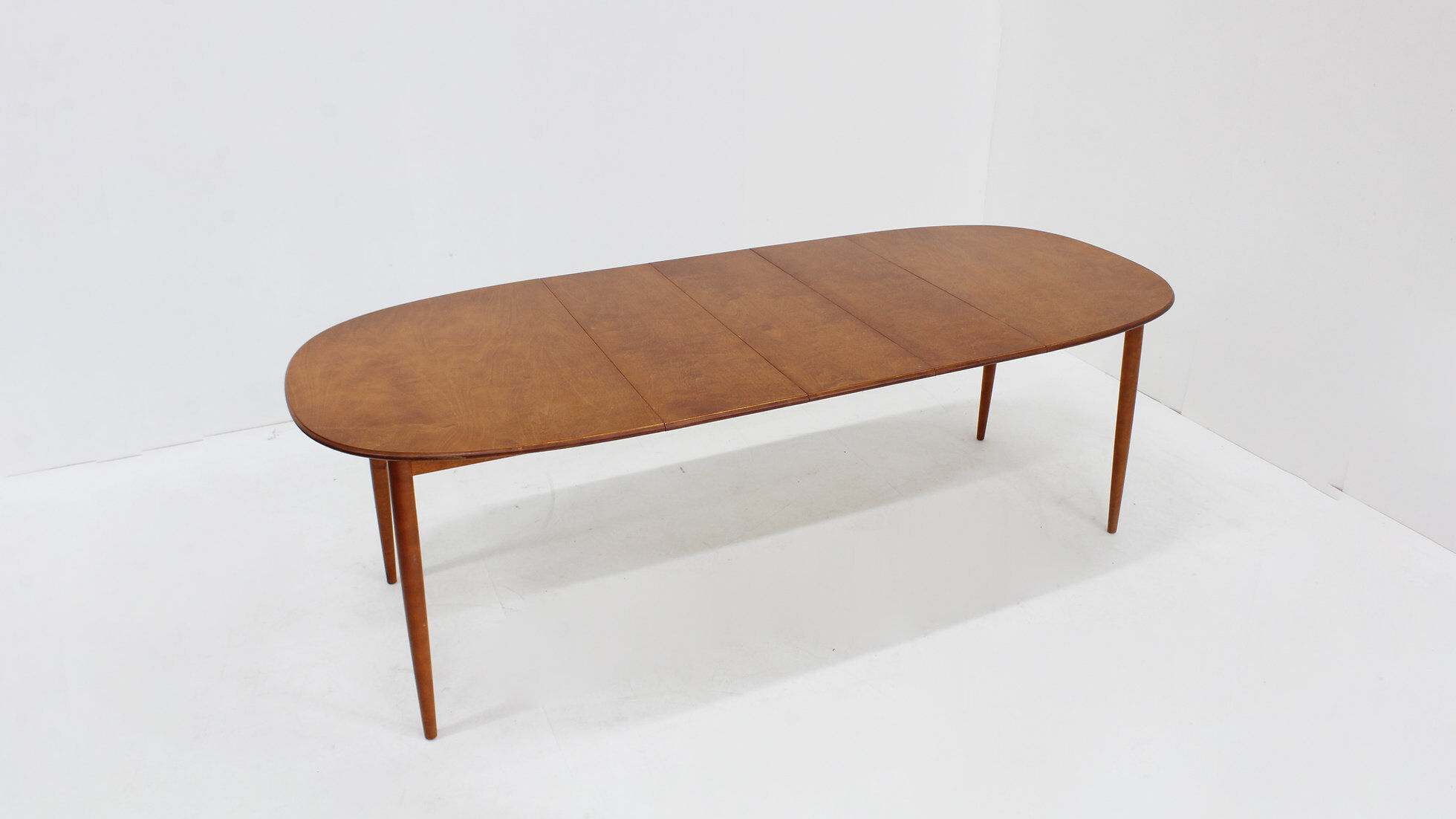 Vintage oval extendable dining table 1960s Asko