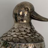 Italian ice bucket, brass duck by Mauro Manetti