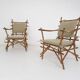 2 fauteuils en bambou, Italie, années 1960