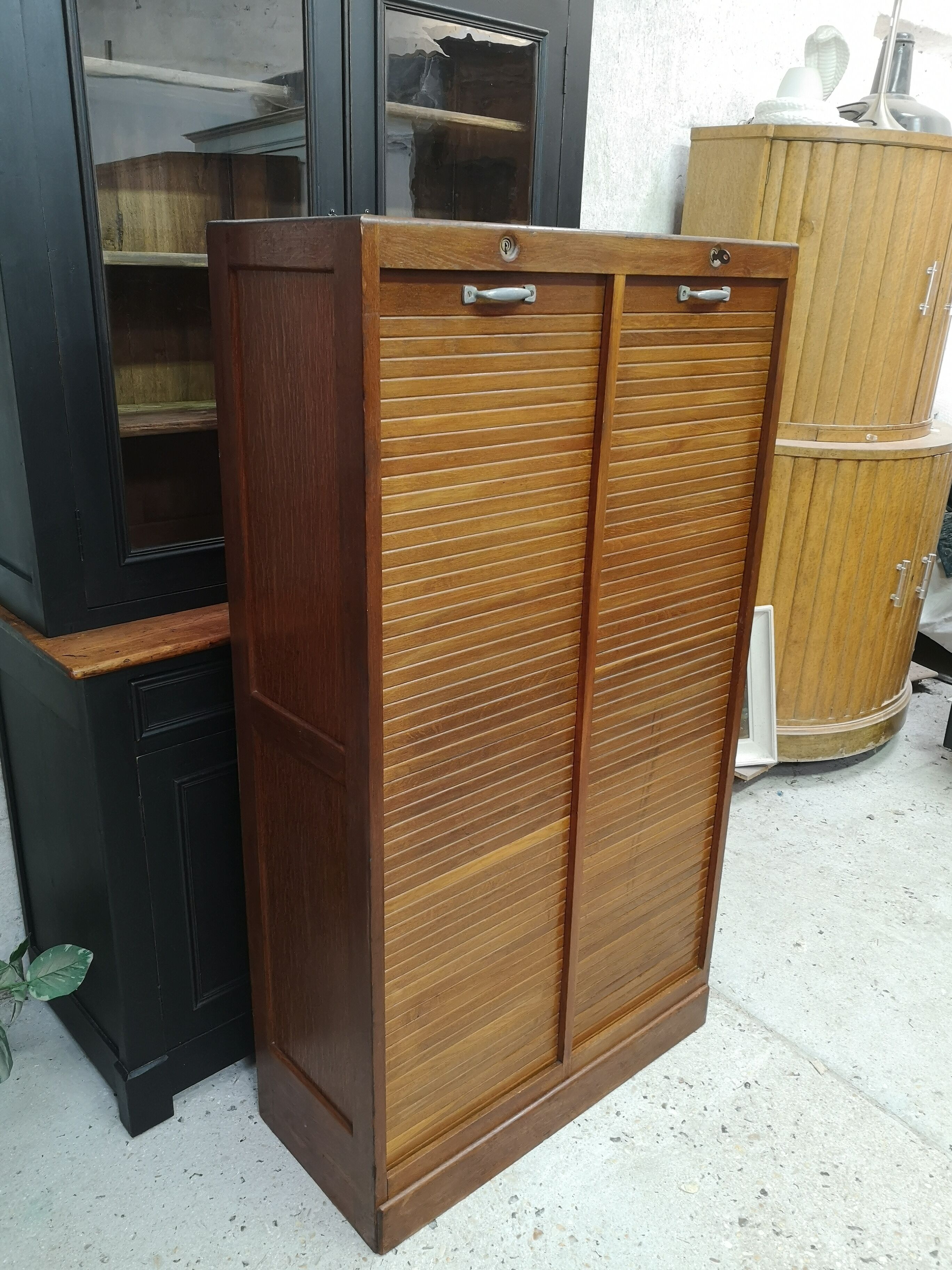 Double curtain binder cabinet 40s