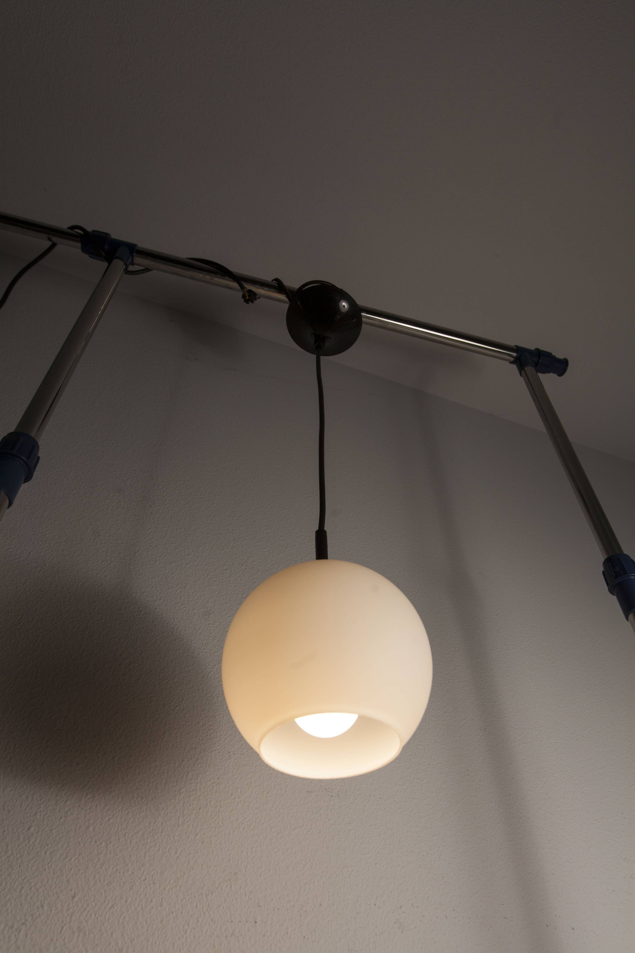 1970 white opaline tulip cone pendant lights (6 available)