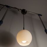 1970 white opaline tulip cone pendant lights (6 available)