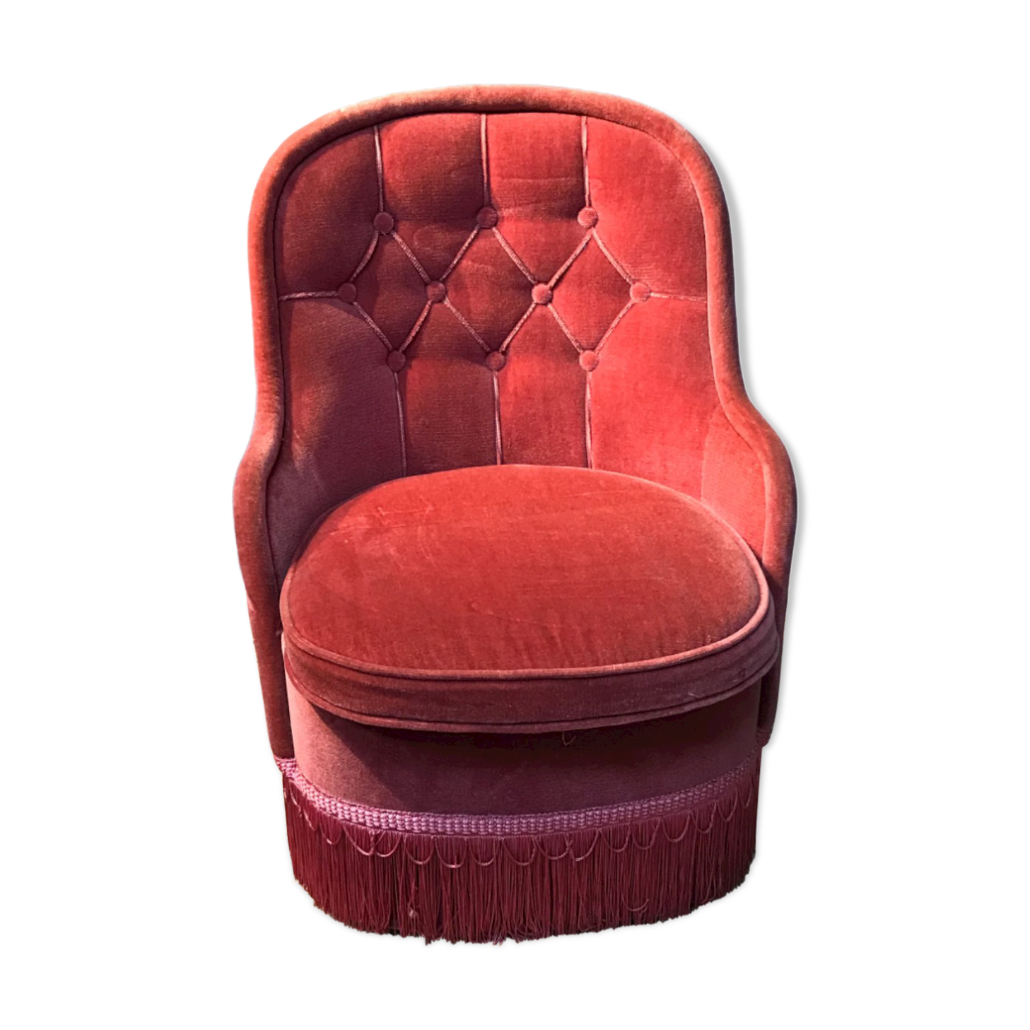 Velvet toad armchair