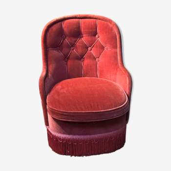 Fauteuil crapaud en velours