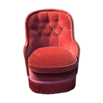 Fauteuil crapaud en velours