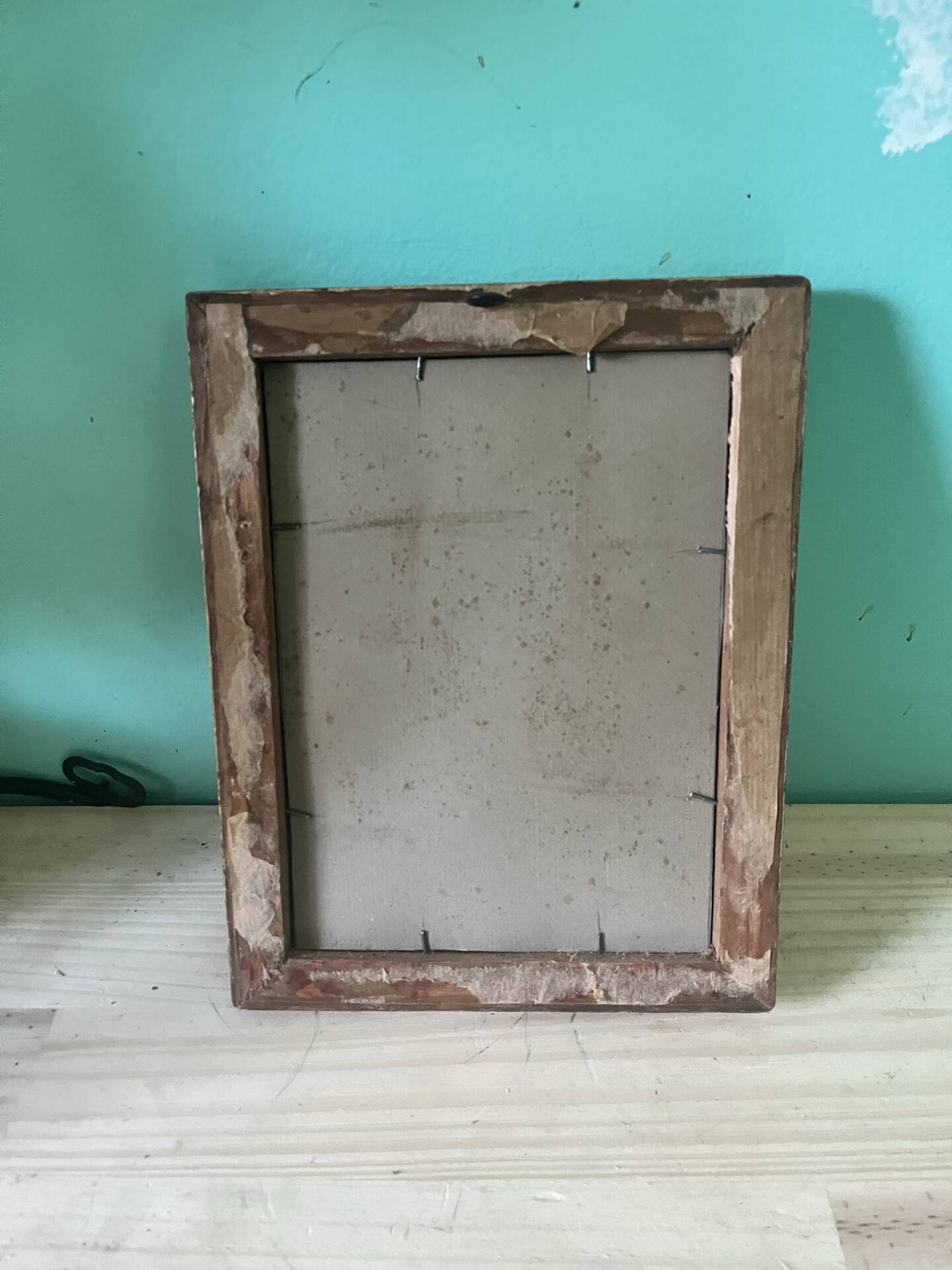 Petit miroir bois doré