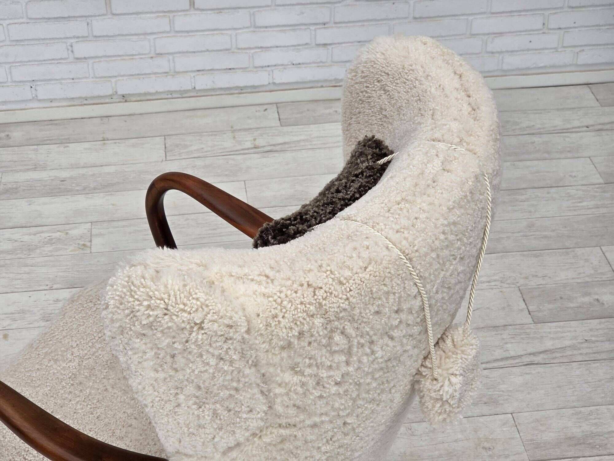 1960s, Danish design by A. Christensen for Slagelse Møbelværk, sheepskin.