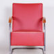 Red Mucke Melder armchair - 1930s Czechia