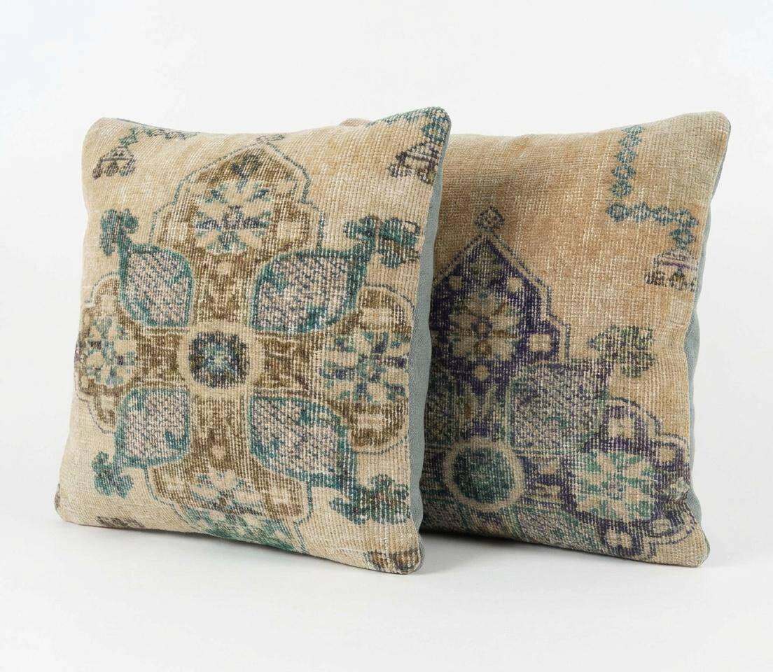 Set of 2 vintage Turkish cushion covers 51x51 cm