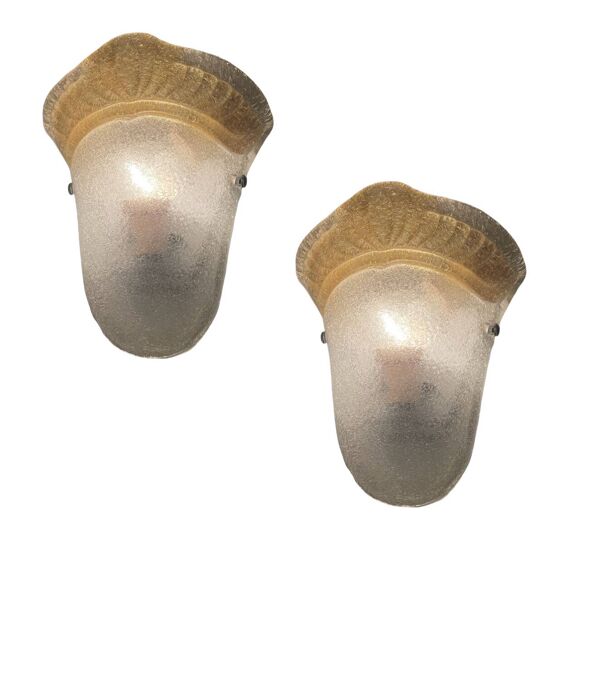 Lot de 2 appliques en verre de Murano