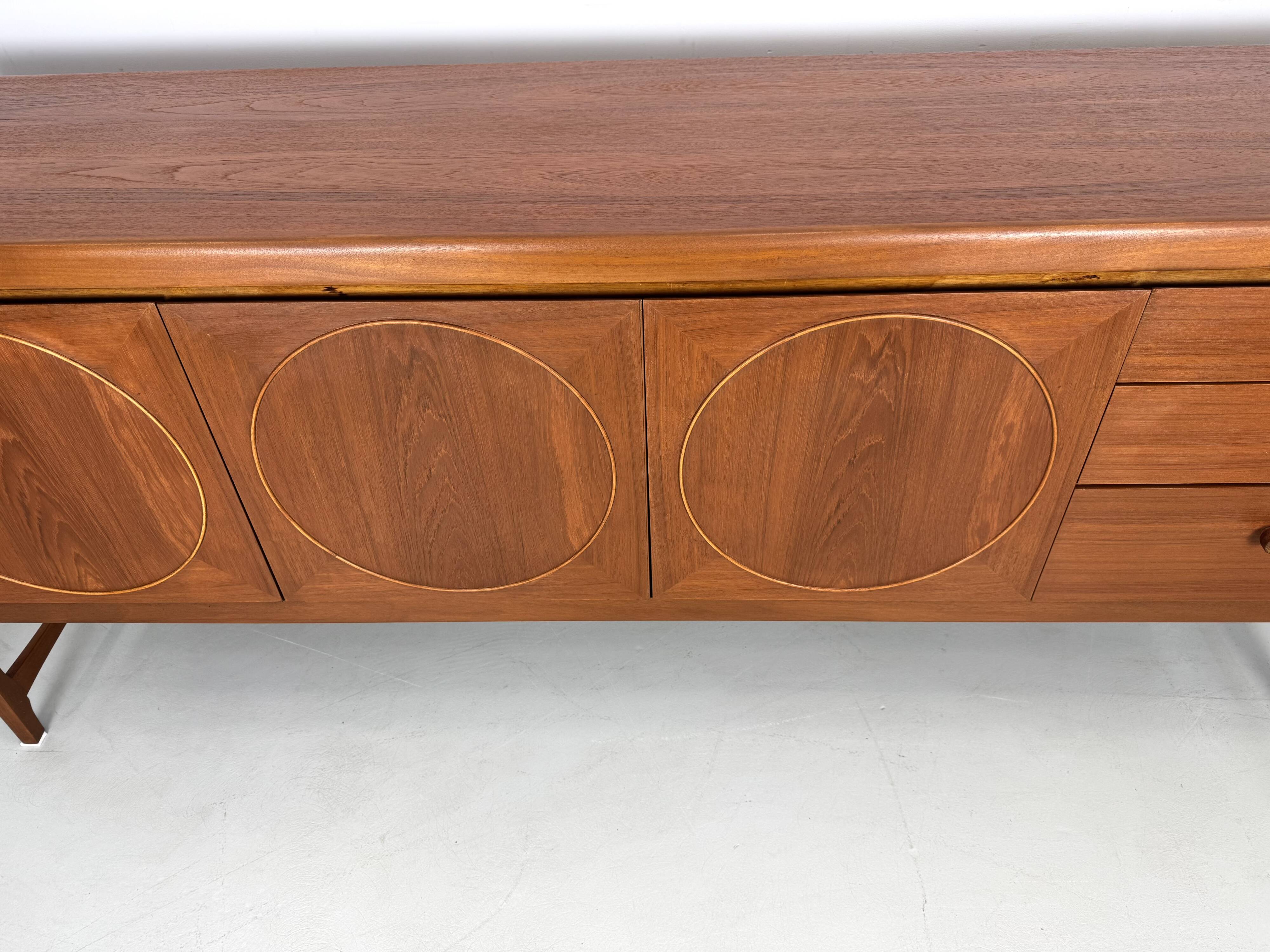 Unique vintage teak sideboard from the 1960s, produced by Nathan.