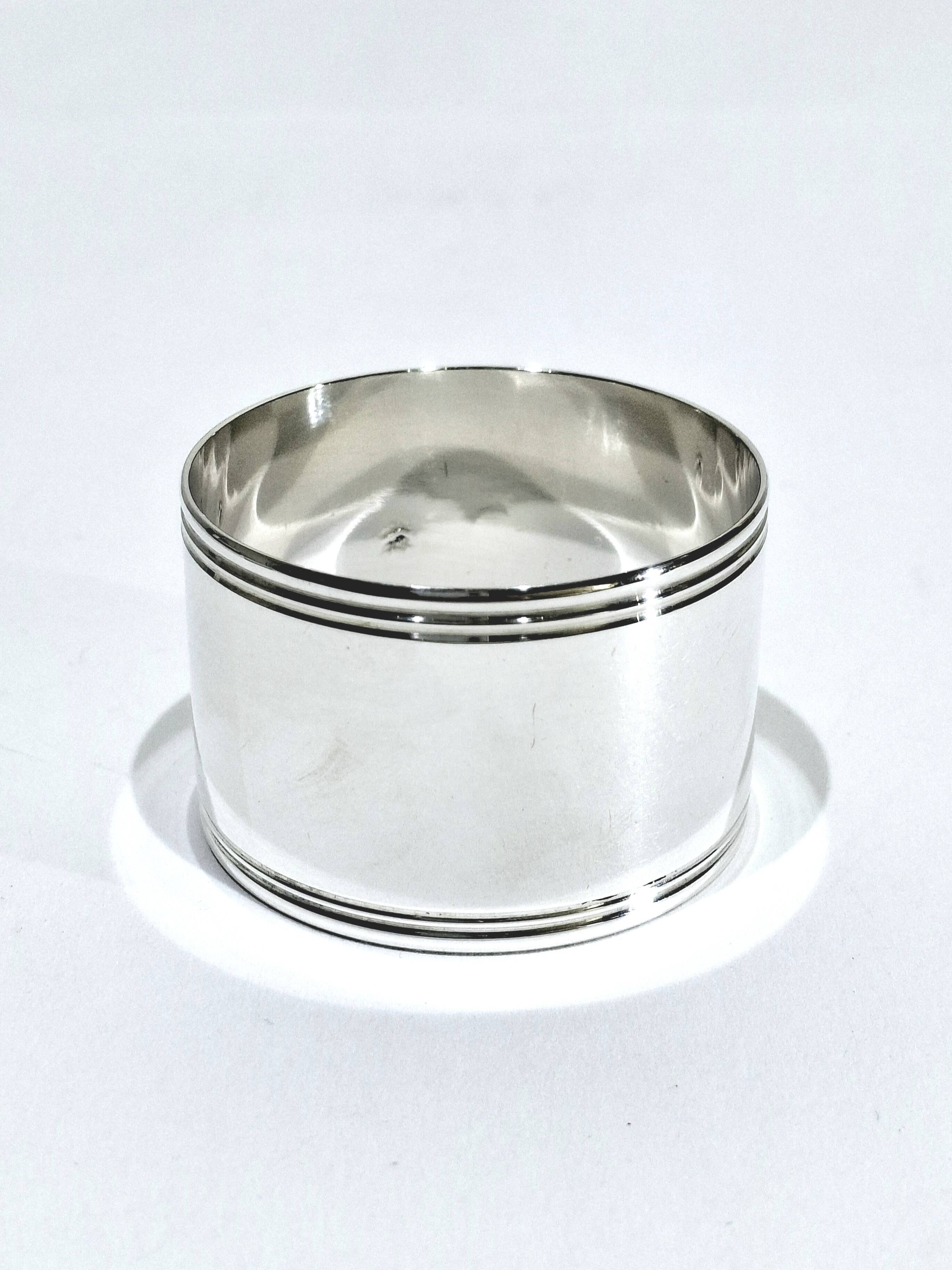 Christofle - rond de serviette en argent modèle cluny