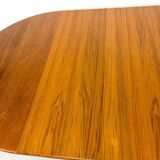 Danish Round Teak Dining Table with Extensions, 1970s