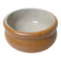 Old small individual butter dish in vintage stoneware
