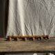 Large vintage wooden coat rack with 6 bamboo effect hooks L79