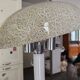 rare and large Murano glass table lamp, late 1970s, Mazzega/Nason design