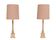 Antique empire brass Column Table Lamps 1950s
