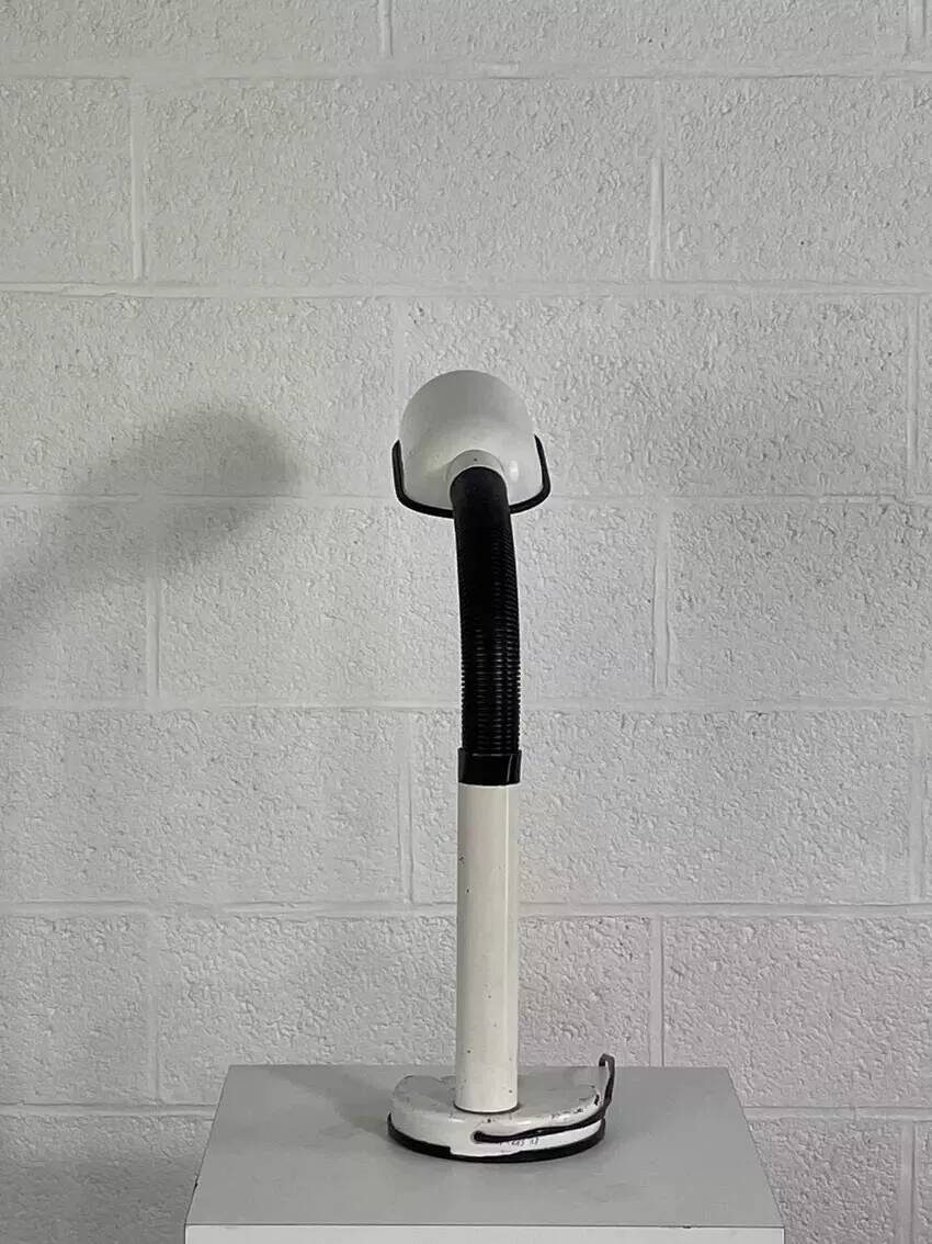 Vintage white articulated desk lamp