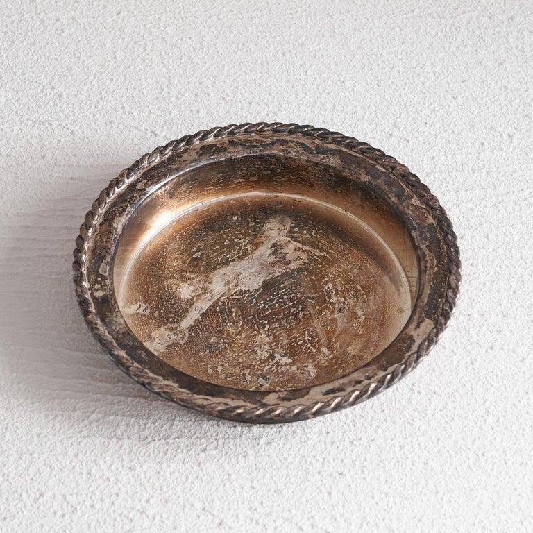 Patinated silver bowl signed Kisho, mid-20th century.
