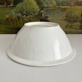 White iron earth salad bowl Creil and Montereau Lebeuf Milliet