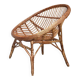 Easy Chair Hand-Woven in Wicker Rattan, Italy 1950s