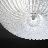 Italian midcentury Murano glass flush mount light Barovier style, 1970s