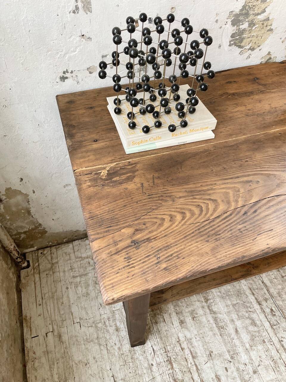 Drapery console table in pine