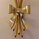 Vintage bouquet modern design brass wall lamp pair from the 1940s